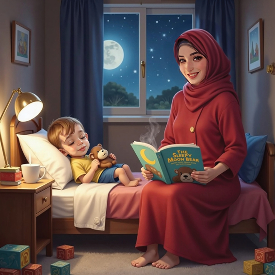 لحظة هادئة قبل النوم وحلم المغامرات