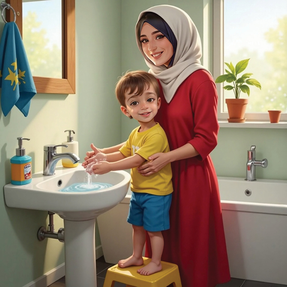 التشجيع والدعم من الماما