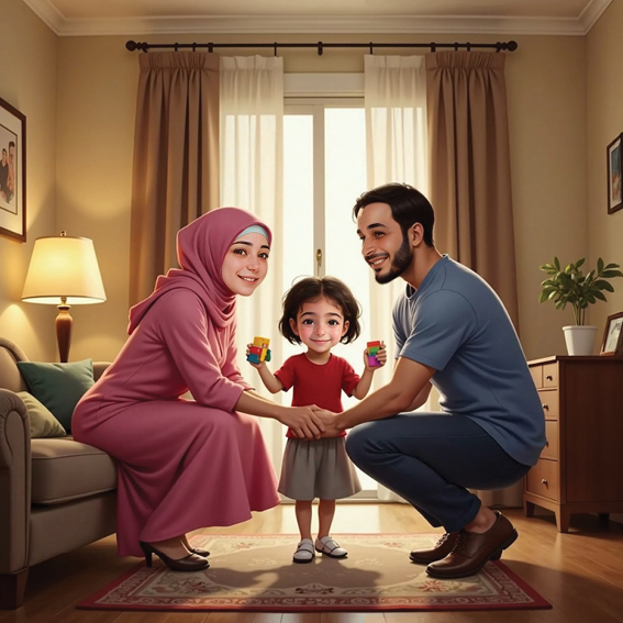 الفخر بالطفلة وقدوتها في الروضة