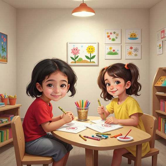 التعاون ومشاركة الألوان مع الآخرين