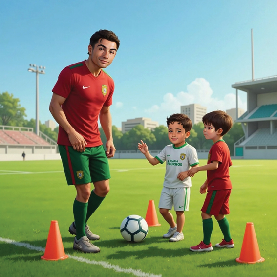 حصة تدريبية مع رونالدو