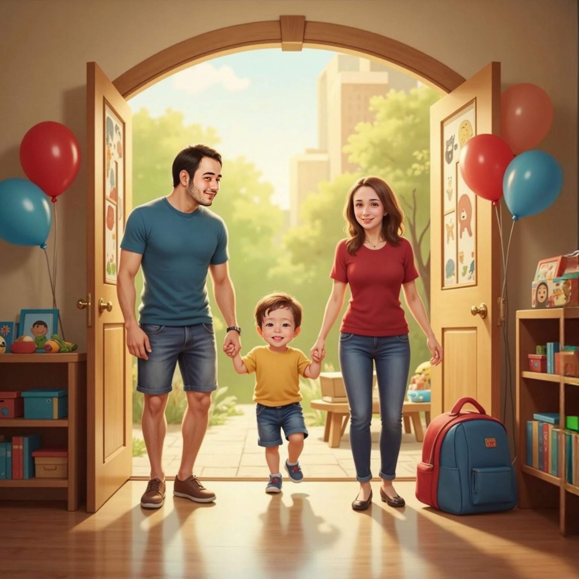 استقبال مرح في مكان مليء بالألوان