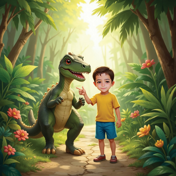 لقاء غير متوقع مع ديناصور