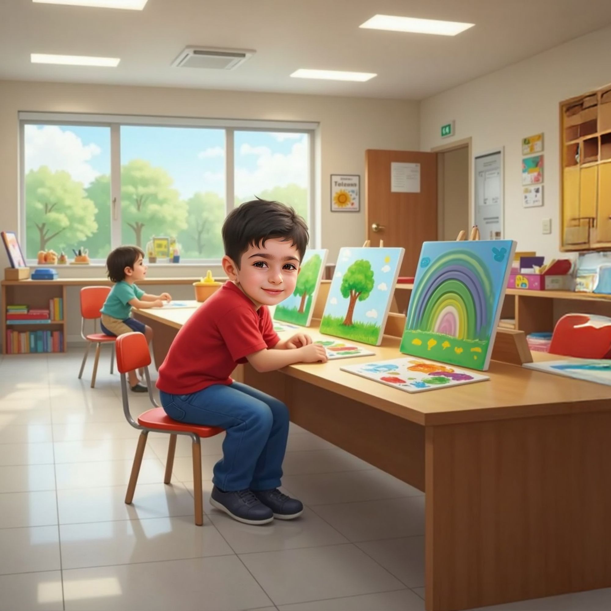 بين اللوحات الأخرى